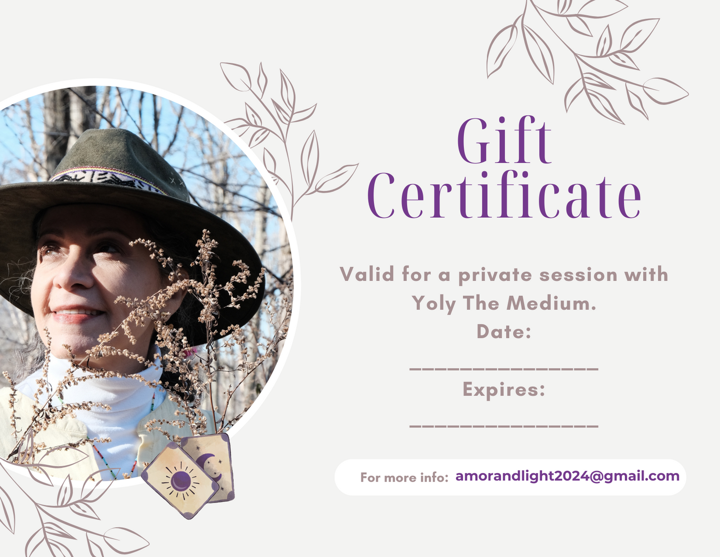 Amor and Light gift card